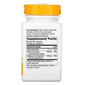 Thực phẩm bổ sung Nature's Way Calcium & Magnesium Mineral Complex 250 mg 100 Capsules 033674413104