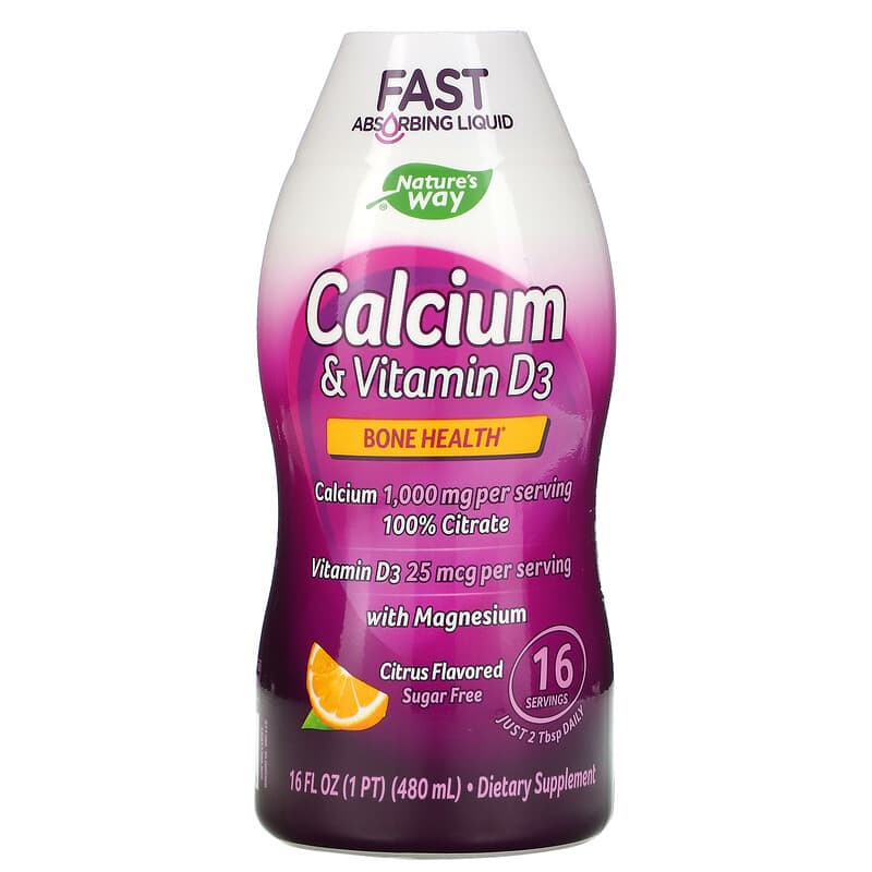 Nature's Way Calcium & Vitamin D3 Citrus 16 fl oz (480 ml) 8 Thực phẩm chức năng Nature's Way Calcium & Vitamin D3 Citrus 16 fl oz (480 ml) 371401388166