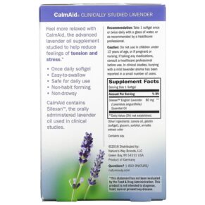 Thực phẩm bổ sung Nature's Way CalmAid Clinically Studied Lavender 30 Softgels 033674158197