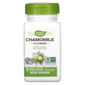 Thực phẩm chức năng Nature's Way Chamomile Flower 350 mg 100 Vegan Capsules 033674116005