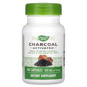 Thực phẩm chức năng Nature's Way Charcoal Activated 280 mg 100 Capsules 033674020708