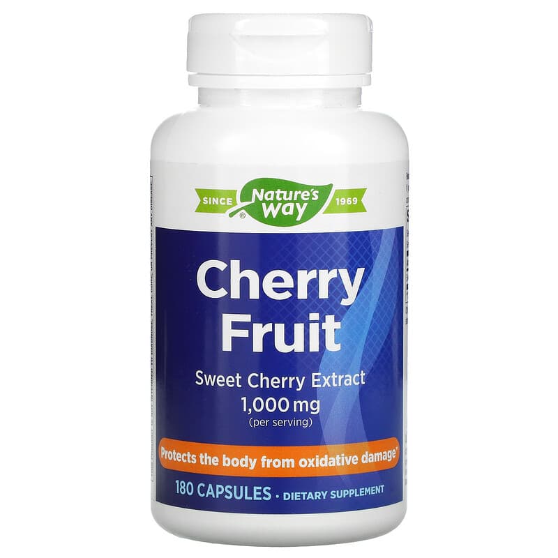 Nature's Way Cherry Fruit Sweet Cherry Extract 500 mg 180 Capsules 8 Thực phẩm chức năng Nature's Way Cherry Fruit Sweet Cherry Extract 500 mg 180 Capsules 763948085408