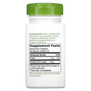 Thực phẩm bổ sung Nature's Way Chlorella Micro-Algae 410 mg 100 Vegan Capsules 033674118504
