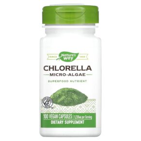 Thực phẩm chức năng Nature's Way Chlorella Micro-Algae 410 mg 100 Vegan Capsules 033674118504