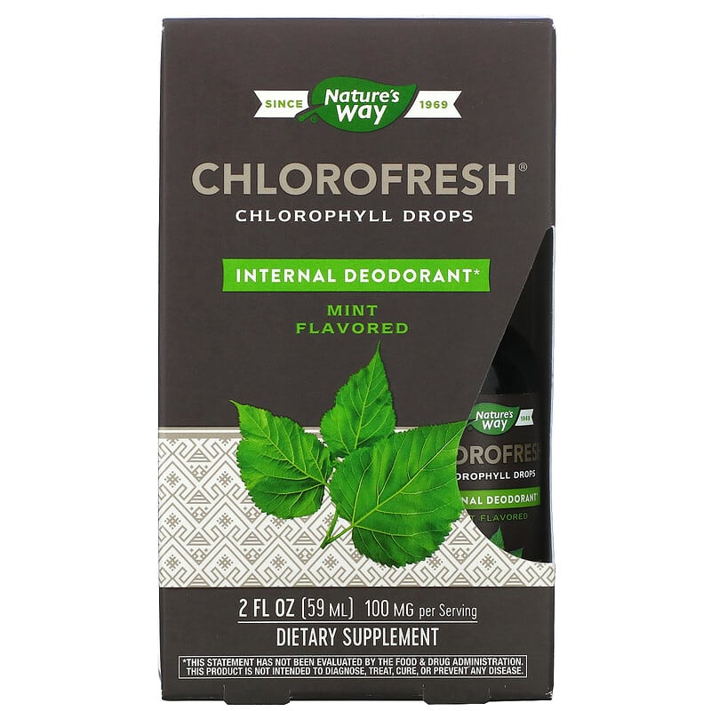 Nature's Way Chlorofresh Chlorophyll Drops Mint 2 fl oz (59 ml) 8 Thực phẩm chức năng Nature's Way Chlorofresh Chlorophyll Drops Mint 2 fl oz (59 ml) 033674100080
