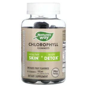 Thực phẩm chức năng Nature's Way Chlorophyll Gummies Orchard Fruit 50 mg 60 Gummies 033674142608
