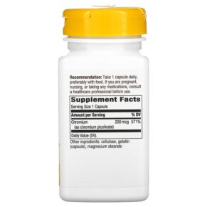 Thực phẩm bổ sung Nature's Way Chromium Picolinate 200 mcg 100 Capsules 033674410318