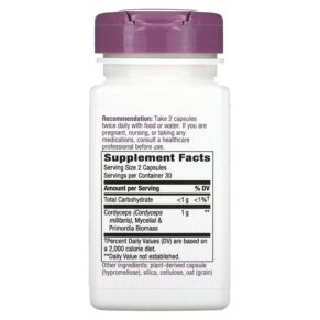 Thực phẩm bổ sung Nature's Way Cordyceps 500 mg 60 Vegan Capsules 033674153840