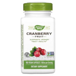 Thực phẩm chức năng Nature's Way Cranberry Fruit 465 mg 180 Vegan Capsules 033674153611