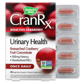 Thực phẩm chức năng Nature's Way CranRx Urinary Health Bioactive Cranberry 500 mg 30 Vegetarian Capsules 033674152898