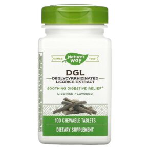 Thực phẩm chức năng Nature's Way DGL Deglycyrrhizinated Licorice Extract Licorice 100 Chewable Tablets 763948090013