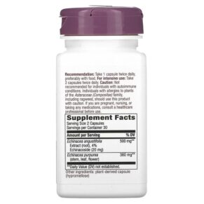 Thực phẩm bổ sung Nature's Way Echinacea 500 mg 60 Vegan Capsules 033674613009