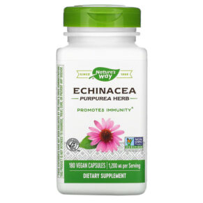 Thực phẩm chức năng Nature's Way Echinacea Purpurea Herb 400 mg 180 Vegan Capsules 033674124086