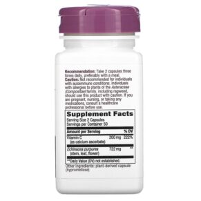 Thực phẩm bổ sung Nature's Way Echinacea & Vitamin C 461 mg 100 Vegan Capsules 033674004173