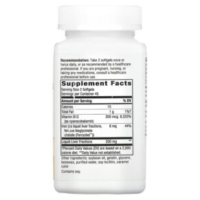 Thực phẩm bổ sung Nature's Way Energizing Iron 90 Softgels 763948052196