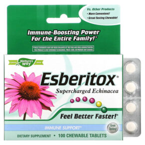 Thực phẩm chức năng Nature's Way Esberitox Supercharged Echinacea 100 Chewable Tablets 763948099511