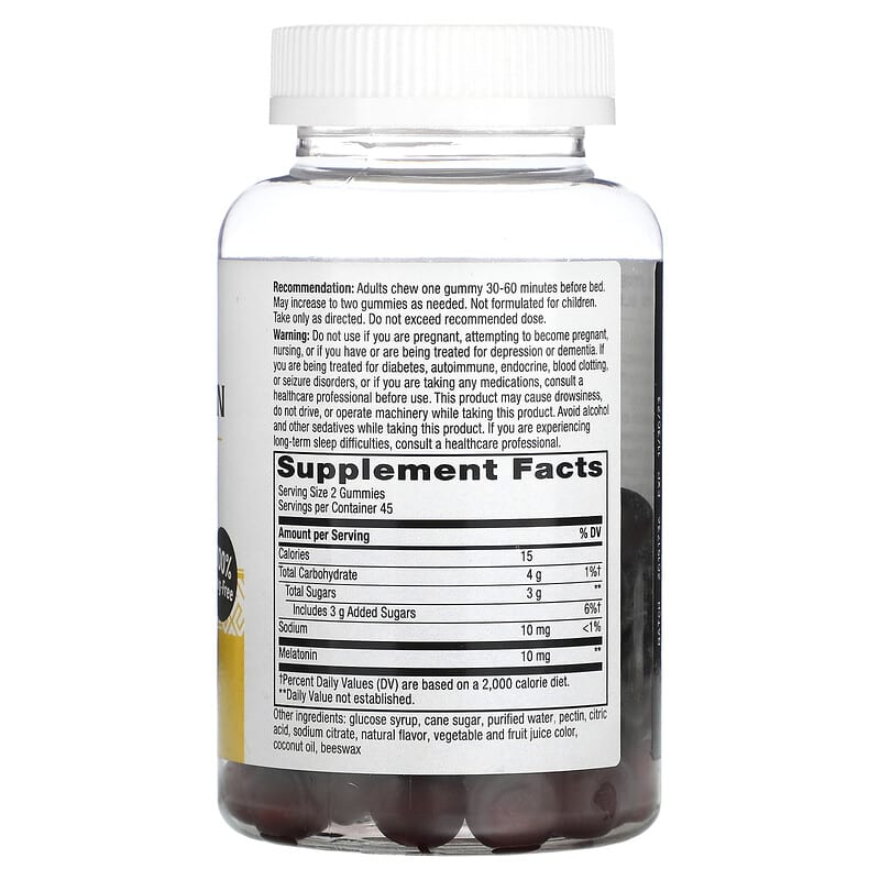 Nature's Way Extra Strength Melatonin Gummies Raspberry 5 mg 90 Gummies 2 Thực phẩm bổ sung Nature's Way Extra Strength Melatonin Gummies Raspberry 5 mg 90 Gummies 033674139820