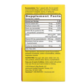 Thực phẩm bổ sung Nature's Way Fatigued to Fantastic! Daily Energy B Complex 120 Veg Capsules 763948032426