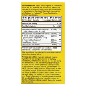 Nature's Way Fatigued to Fantastic! Revitalizing Sleep Formula 90 Veg Capsules 3 Thực phẩm bổ sung Nature's Way Fatigued to Fantastic! Revitalizing Sleep Formula 90 Veg Capsules 763948032396