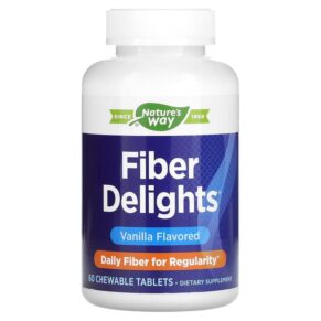 Thực phẩm chức năng Nature's Way Fiber Delights Vanilla 60 Chewable Tablets 763948075263