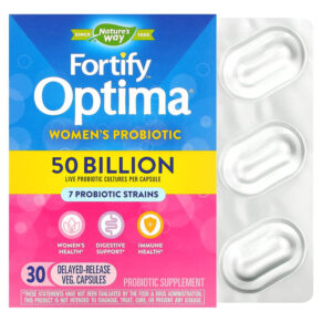 Thực phẩm chức năng Nature's Way Fortify Optima Women's Probiotic 50 Billion 30 Delayed Release Veg. Capsules 033674103364