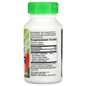 Thực phẩm bổ sung Nature's Way Garden Veggies 60 Vegan Capsules 033674147931