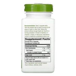 Thực phẩm bổ sung Nature's Way Ginger Root 550 mg 180 Vegan Capsules 033674131084