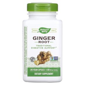Thực phẩm chức năng Nature's Way Ginger Root 550 mg 240 Vegan Capsules 033674119266