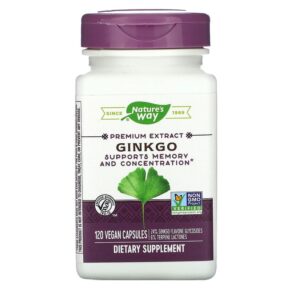 Thực phẩm chức năng Nature's Way Ginkgo 120 Vegan Capsules 033674153512