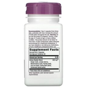 Thực phẩm bổ sung Nature's Way Kidney Bladder 465 mg 100 Vegan Capsules 033674001103