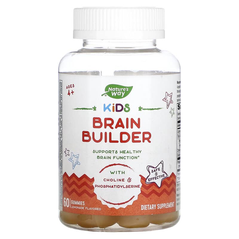 Nature's Way Kids Brain Builder Ages 4+ Lemonade 60 Gummies 8 Thực phẩm chức năng Nature's Way Kids Brain Builder Ages 4+ Lemonade 60 Gummies 033674138823