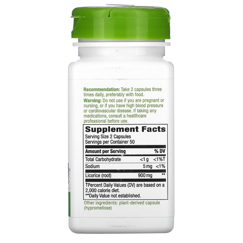 Nature's Way Licorice Root 450 mg 100 Vegan Capsules 2 Thực phẩm bổ sung Nature's Way Licorice Root 450 mg 100 Vegan Capsules 033674146002