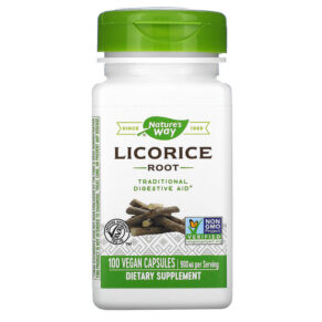 Thực phẩm chức năng Nature's Way Licorice Root 450 mg 100 Vegan Capsules 033674146002