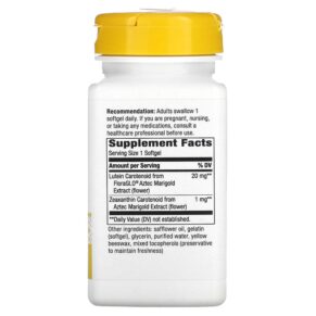 Nature's Way Lutein 20 mg 60 Softgels 3 Thực phẩm bổ sung Nature's Way Lutein 20 mg 60 Softgels 033674154915