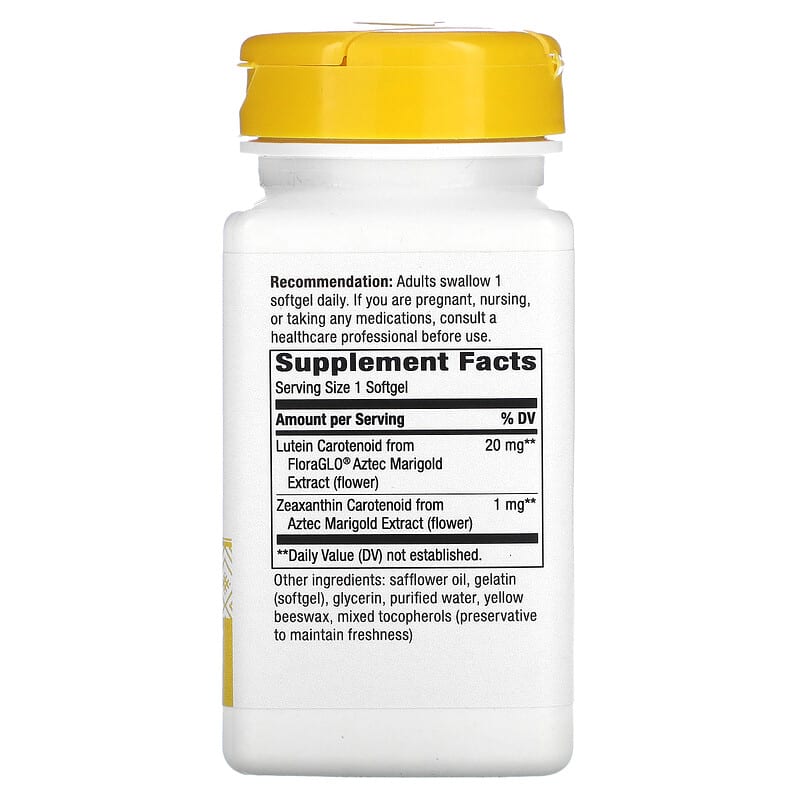Nature's Way Lutein 20 mg 60 Softgels 2 Thực phẩm bổ sung Nature's Way Lutein 20 mg 60 Softgels 033674154915