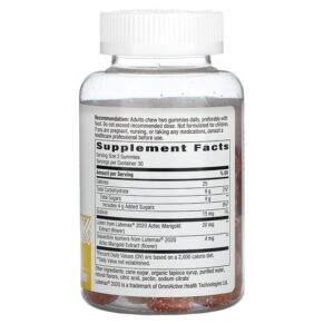 Thực phẩm bổ sung Nature's Way Lutein Gummies Supports Eye And Brain Health Mango 60 Gummies 033674137536
