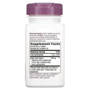 Thực phẩm bổ sung Nature's Way Masquelier's Tru-OPCs 75 mg 90 Vegan Tablets 033674491317