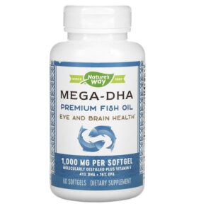 Thực phẩm chức năng Nature's Way Mega-DHA Premium Fish Oil 1.000 mg 60 Softgels 033674156827