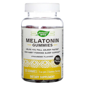 Thực phẩm chức năng Nature's Way Melatonin Gummies Strawberry 2.5 mg 120 Gummies 033674137505
