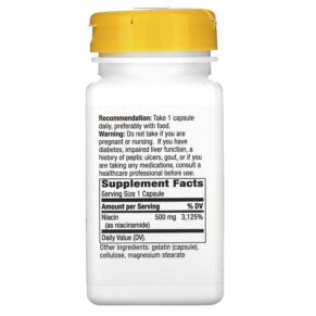 Thực phẩm bổ sung Nature's Way Niacinamide Non-Flushing 500 mg 100 Capsules 033674404805