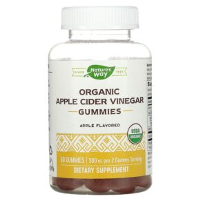 Thực phẩm chức năng Nature's Way Organic Apple Cider Vinegar Gummies Apple 250 mg 60 Gummies 033674137529