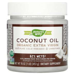 Thực phẩm chức năng Nature's Way Organic Coconut Oil Extra Virgin 16 oz (453 g) 033674156735
