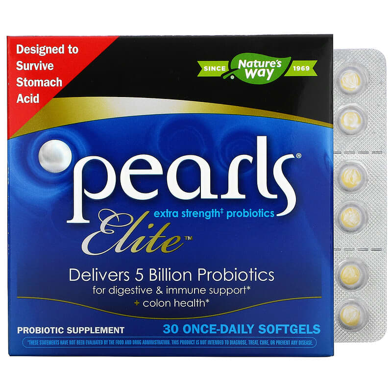 Nature's Way Pearls Elite Extra Strength Probiotics 30 Once-Daily Softgels 8 Thực phẩm chức năng Nature's Way Pearls Elite Extra Strength Probiotics 30 Once-Daily Softgels 763948564354