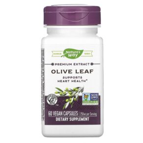 Thực phẩm chức năng Nature's Way Premium Extract Olive Leaf 250 mg 60 Vegan Capsules 033674640005
