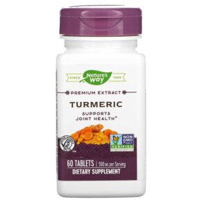 Thực phẩm chức năng Nature's Way Premium Extract Turmeric 500 mg 60 Tablets 033674631003