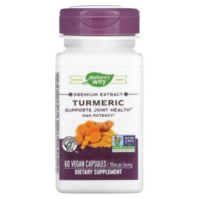 Thực phẩm chức năng Nature's Way Premium Extract Turmeric 750 mg 60 Vegan Capsules 033674102602