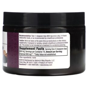 Thực phẩm bổ sung Nature's Way Premium Herbal Charcoal Powder 1.9 oz (56 g) 033674121139