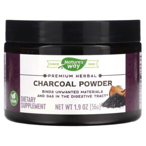 Thực phẩm chức năng Nature's Way Premium Herbal Charcoal Powder 1.9 oz (56 g) 033674121139