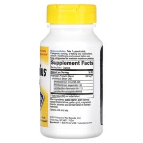 Thực phẩm bổ sung Nature's Way Primadophilus Bifidus For Adults 5 Billion CFU 90 Vegetable Capsules 033674068601