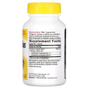 Thực phẩm bổ sung Nature's Way Primadophilus Original Ages 12 & Up 5 Billion CFU 180 Vegetarian Capsules 033674068502